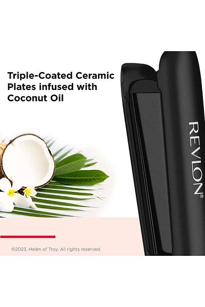 Revlon SmoothStay Coconut Oil-Infused Straightener 25mm - Black