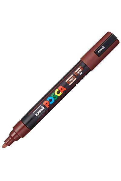 Uni Posca Marker Pc-5M - 1.8-2.5 mm Cacao Brown Painting Marker 84