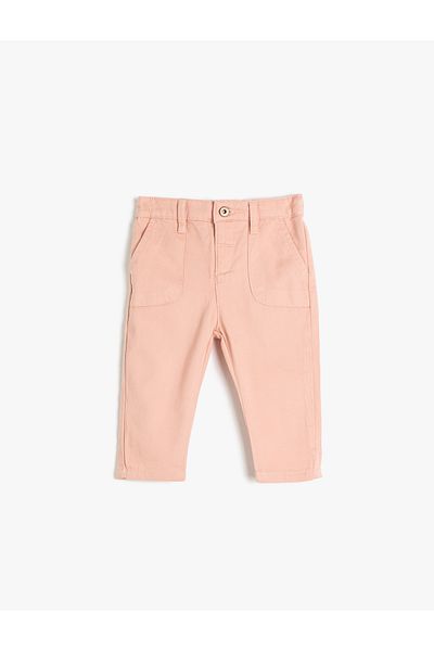 Koton Hose mit Taschen, Baumwolle, verstellbarer Gummibund