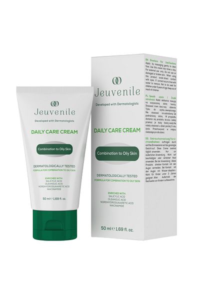 Jeuvenile Cremă de îngrijire zilnică Juvenile pentru ten gras și mixt, hidratează, echilibrează producția de sebum, ulei
