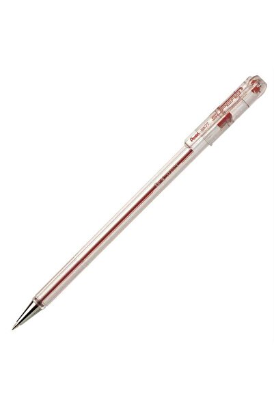 Pentel قلم حبر جاف رائع Bk77 باللون الأحمر
