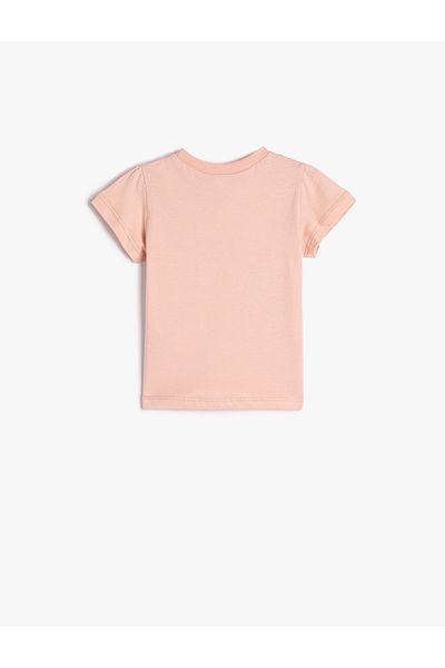 Koton T-Shirt Short Sleeve Crew Neck Whale Printed Lurex Cotton