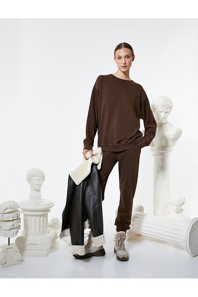 Koton Crew Neck Sweatshirt Comfortable Cut Long Sleeve