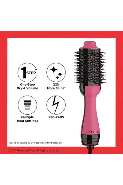 Revlon Salon One-Step Hair Dryer & Volumiser Pink