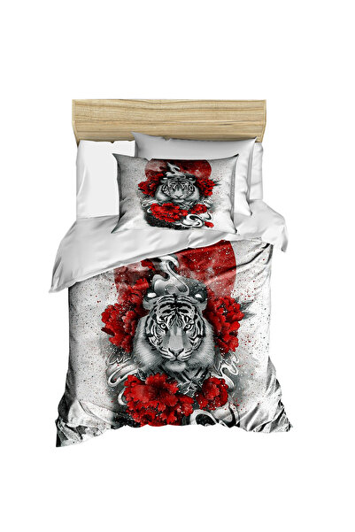 Fabeteks Tiger Floral Single Young Duvet Cover Set