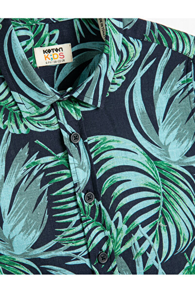 Koton Ing rövid ujjú pamut trópusi nyomtatott