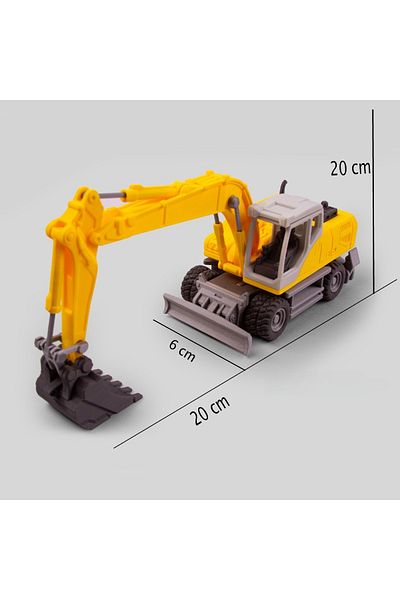 Solo Game Excavator, Educational Toy Solego Toy Construction Set for Kids Age 7 and up 20 cm