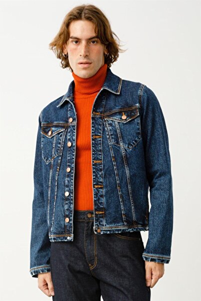 Denim Trip ANDY Trucker Regular Fit Koyu İndigo Erkek Jean Ceket