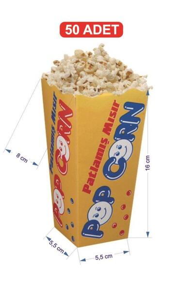 ÇELİKPENÇE Küçük Karton PopCorn / Mısır Kutusu 50 Adet