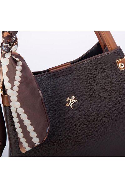 Nas Bag Geantă de mână și crossbody, elegantă, simplă, de mărime medie, maro, Liza