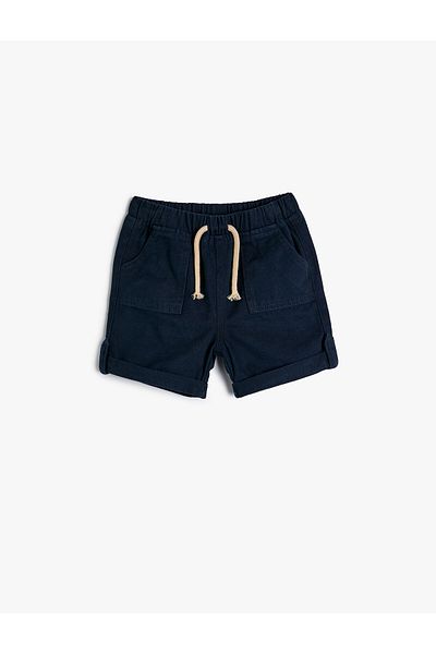 Koton Basic Shorts Tie Waist Pocket Cotton