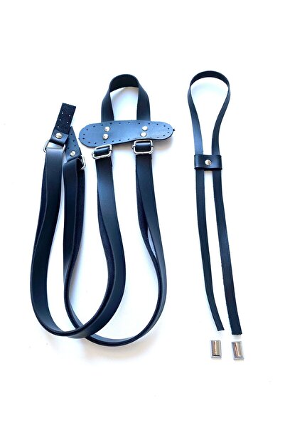 FERİHA HOBİ AKSESUAR DERİ SIRT ÇANTASI ASKISI VE BÜZGÜSÜ  (GÜMÜŞ DETAYLI)