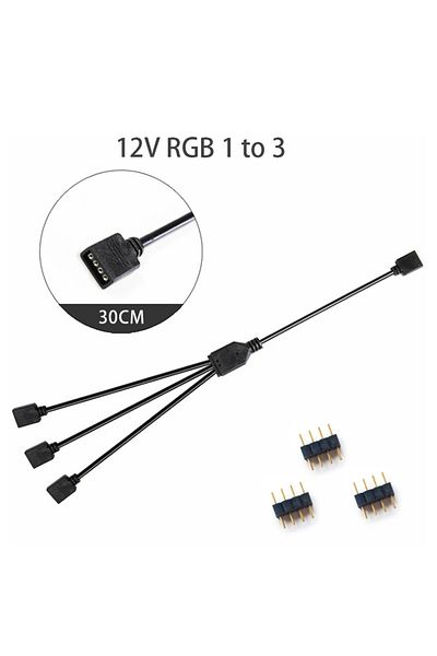 Choice كابل مزامنة اللوحة الأم 30 سم 12 فولت 1 إلى 3 4 سنون 12 فولت RGB 3 سنون 5 فولت ARGB 1 إلى 2/1 إلى 3/1 إلى 4/1 إلى 5 تمديد