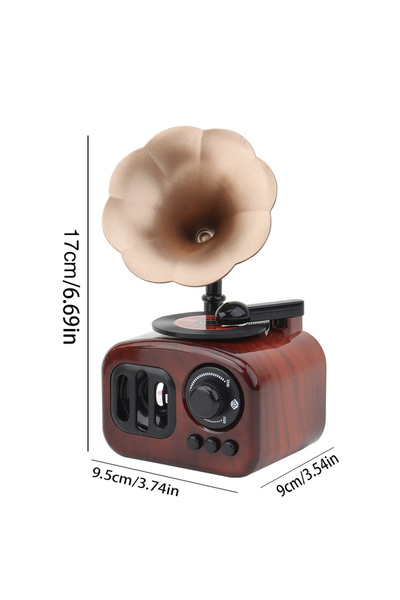 Choice صندوق موسيقي بني، صندوق موسيقي بتصميم فونوغراف كلاسيكي، زينة، صندوق موسيقي لتزيين الطاولة أو المكتب