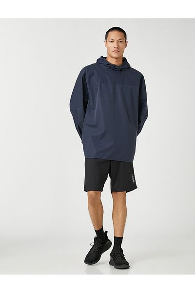 Koton Sports Oversize Raincoat Hooded Long Sleeve Waterproof