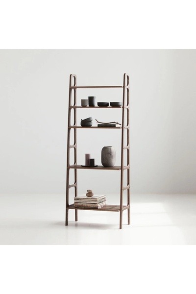 Woodesk Sombra, Ahşap Kitaplık Ve Raf Ünitesi, 190x75, Ceviz Renk, Cpt4758-190