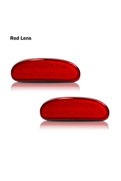 Choice1 مجموعة مصابيح تحديد جانبية خلفية LED كاملة بعدسات حمراء، مطابقة لمواص...