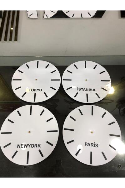 EHA LAZER DUVAR DEKOR - DÜNYA SAATLERİ -BEYAZ