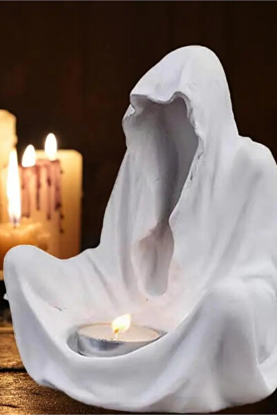 Zen Meditasyon Ortağı Ruhani Rehber Dekoratif Obje Biblo | 2 Adet Beyaz Taş Obje |
