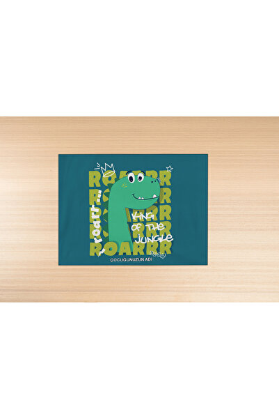 Razz Moda Beslenme Örtüsü Erkek Çocuk Dinozor Desenli Kişiye Özel