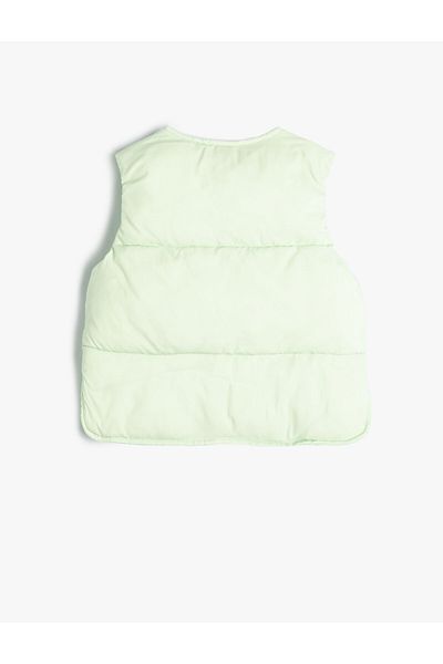 Koton Quilted Vest - Round Neck and Pocket Snaps