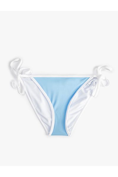 Koton Bikinihose mit normaler Taille, seitlich gebundenem Paspeldetail