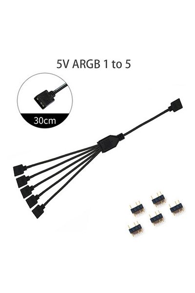 Choice كابل مزامنة اللوحة الأم 30 سم 5 فولت 1 إلى 5 4 سنون 12 فولت RGB 3 سنون 5 فولت ARGB 1 إلى 2/1 إلى 3/1 إلى 4/1 إلى 5 امتداد
