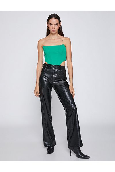 Koton Trägerloses Korsett-Bustier mit Reißverschluss