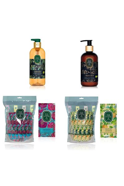 Eyüp Sabri Tuncer Eyüp Sabri Tuncer - Oud Night Natural Olive Oil Liquid Soap 500ml, Lotion 250ml, Wet Wipes 150X2