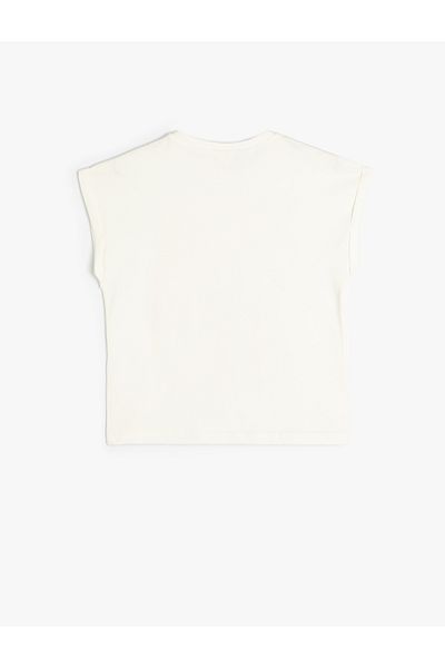 Koton T-Shirt Short Sleeve Crew Neck Teddy Bear Printed Cotton