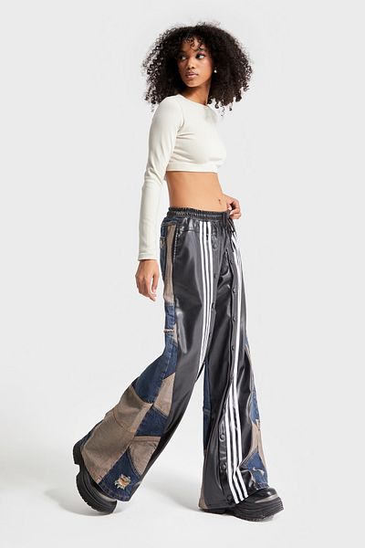 its basic Piele denim de culoarea blugilor - Design de damă cu detaliu dungi