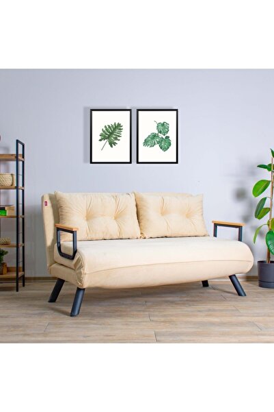 Pafu Sando İkili Katlanır Yataklı Koltuk - Krem