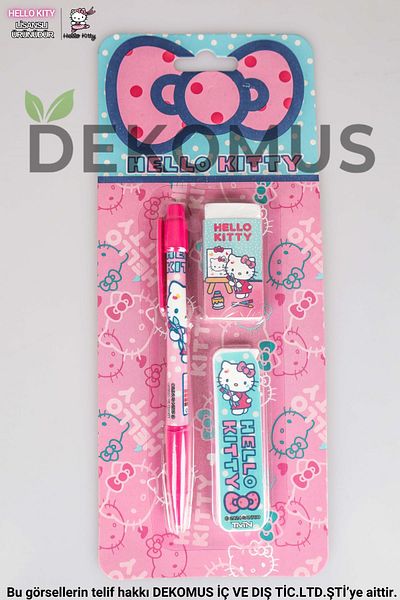 Hello Kitty قلم Hello Kitty ذو الأطراف المتعددة - مرخص من Decomus مع ممحاة ومجموعة أطراف 0.7 مم