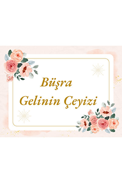 Gelin çeyiz etiketi 10 adet A4