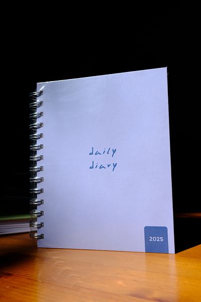 Lemsstudio Soft 2025 Blue Pastel Blue Hard Cover Spiral Daily Dated Agenda