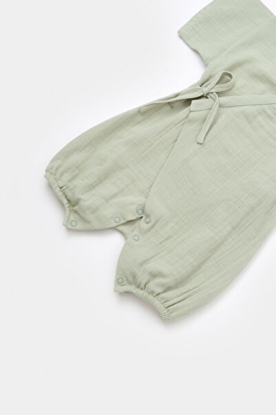BabyCosy Salopeta petrecuta din muselina, BabyCosy, Verde, 18-24 luni