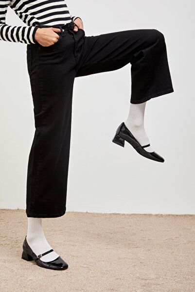 its basic Denim de damă din Lycra neagră - 1w41 Cropped Fit