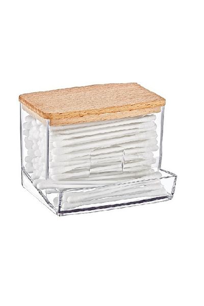 Box Up Cotton Wooden Lid Stick Organizer - Makeup Styled