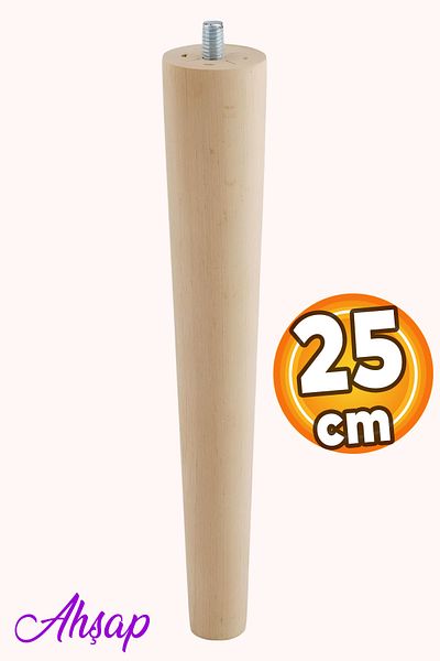 Badem10 Lemn (25 CM) Masă de cafea Puf Scaun Unitate TV Picior Picioare cu șurub M8