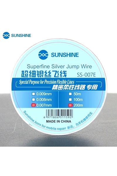 Choice SUNSHINE SS-007E Ultra-fine Silver Wire Flying Wire for Mobile Phone Repair 0.007mm 0.0.9mm Ultra...