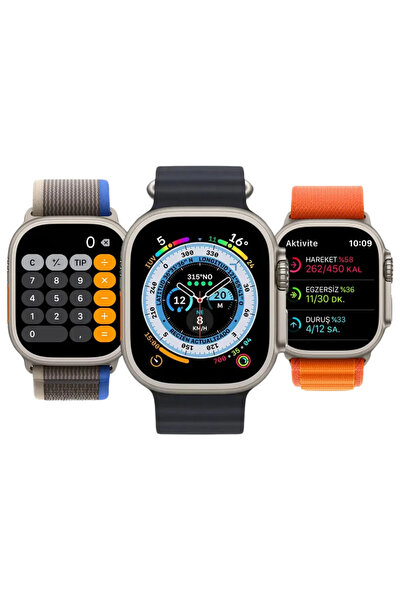 VOOKA Akıllı Saat 45m Pro Ultra+ Smart Watch Türkçe Arama Bildirim İos Adroid...