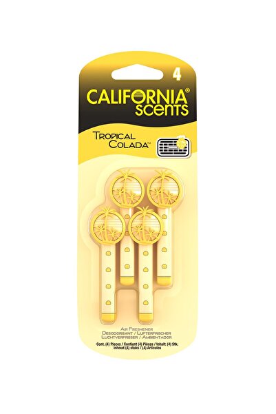 California Scents Vent Stick"tropical Colada" Kalorifer Geçme Koku 4'lü Set