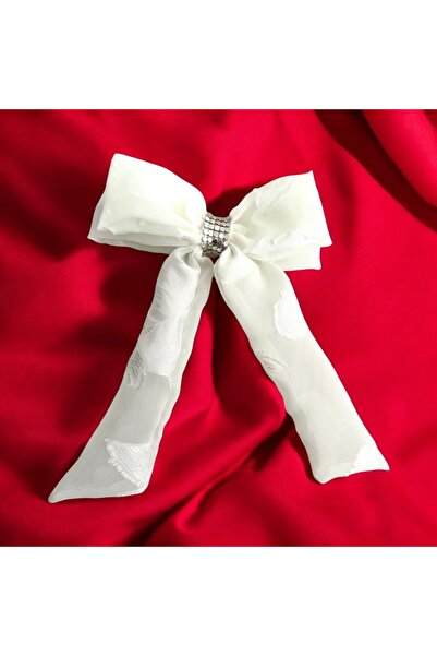 alsaccessories Model cu coadă de culoare albă, la mijloc, cu paiete de culoar...