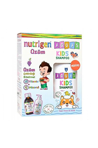 Nutrigen Üzüm Pediatrik Şurup 200 ml + Aquas Kids Şampuan 250 ml Hediyeli