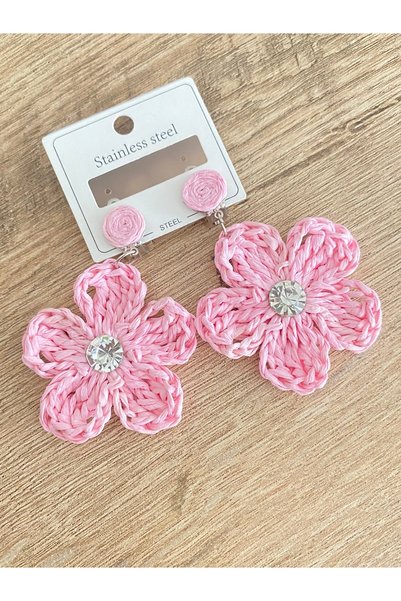 BAGS Dennis's Handmade Candy Pink Daisy Earrings |   Special for Plus Days