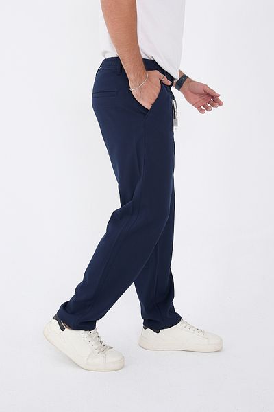 BROCARD Men's Winter Lycra Baggy Fit Comfortable Fabric Trousers