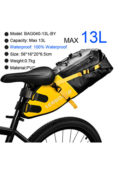 Choice حقيبة دراجة BAG040BY 13 لتر من NEWBOLER مقاومة للماء بسعة كبيرة 13 لتر...