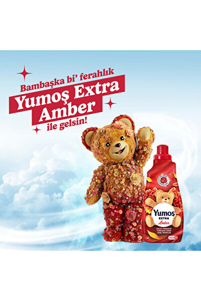 Yumoş Sprey Amber 450 ml X2 Extra Konsantre Çamaşır Yumuşatıcısı Amber 1440 ml X2