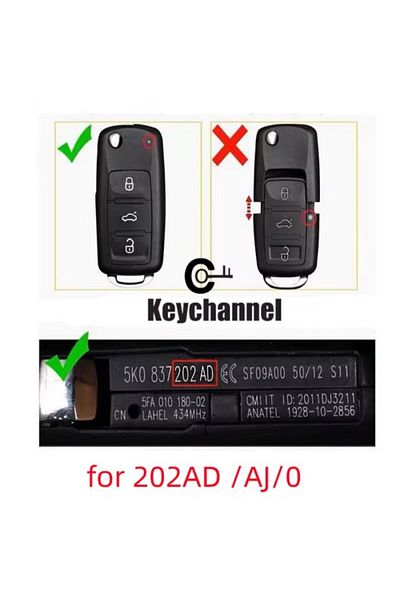 Choice 3 Button Car Key Shell Modified Flip Folding Key Case Golf 8 Style Casing for Golf Tiguan Polo Je...