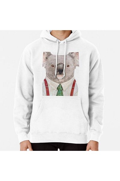 Hvit Stein Φούτερ με στάμπα Koala